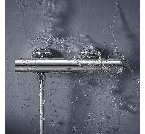 Змішувач для душу із термостатом GROHE Precision Get хром латунь без душового набору 34773000