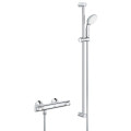 Змішувач для душу із термостатом GROHE Precision Flow хром латунь з душовим набором 34842000