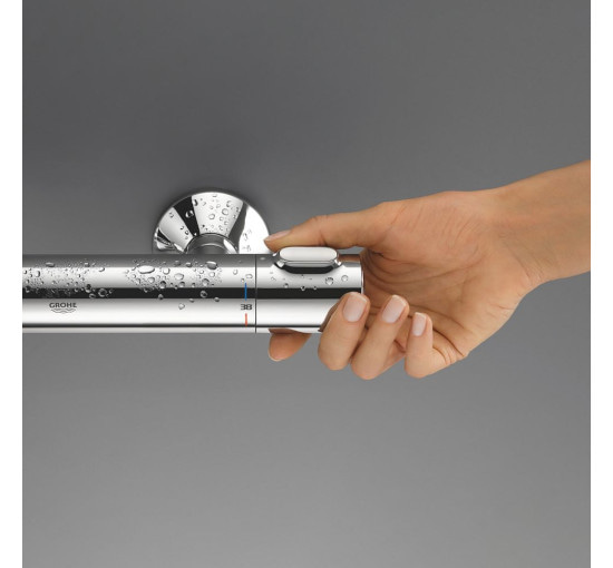 Змішувач для душу із термостатом GROHE Precision Flow хром латунь з душовим набором 34842000