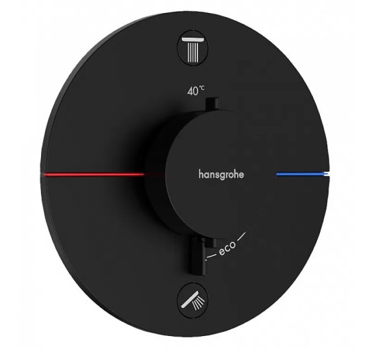 Термостат hansgrohe ShowerSelect Comfort S для душа 15554670 чорний матовий
