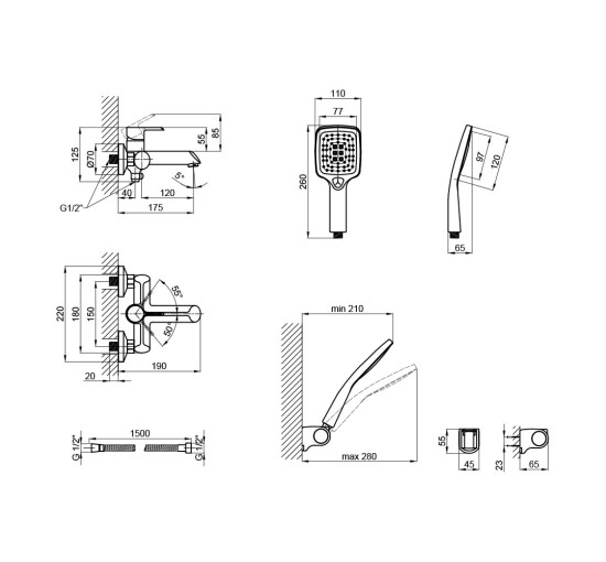 Змішувач для ванни Qtap Grand BCR 006