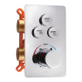Смеситель термостатический скрытого монтажа для душа Qtap Votice 6443T105NKC для трех потребителей