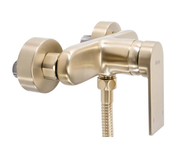 Смеситель для ванны и душа REA VERSO BRUSHED GOLD настенный