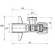Кран для приладів кутовий 1/2"x1/2" IMPRESE зв-зв ручка AV01