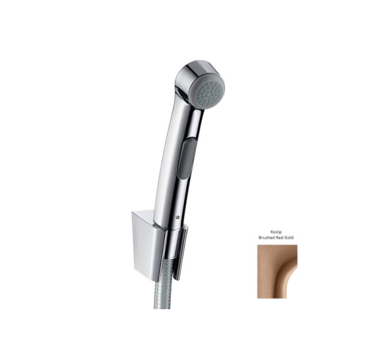 Гигиенический душ Hansgrohe со шлангом 1.2 м и держателем Brushed Red Gold (32129310)