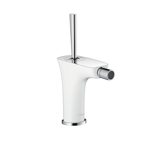 Смеситель Hansgrohe PuraVida для биде хромированный-белый (15270400)