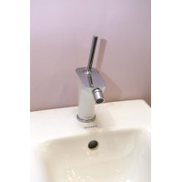 Смеситель Hansgrohe PuraVida для биде хромированный-белый (15270400)