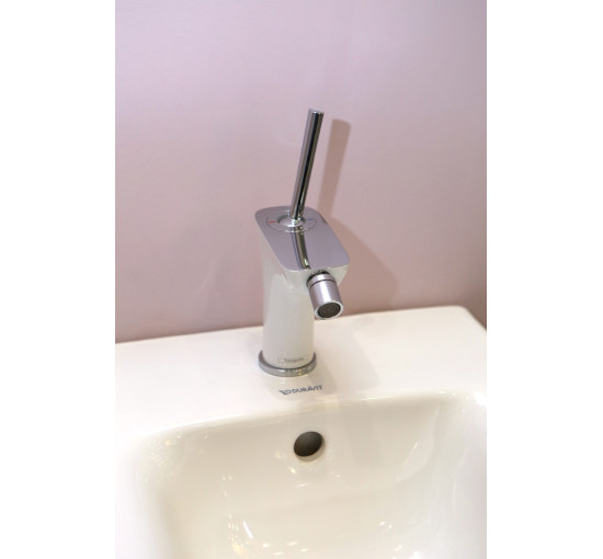 Смеситель Hansgrohe PuraVida для биде хромированный-белый (15270400)