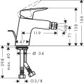 Змішувач Hansgrohe Logis 70 для біде (71204000)