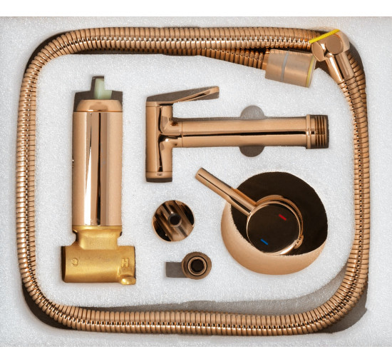 Набор гигиенического душа Розовое золото REA LOOP ROSE GOLD