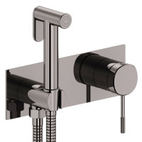 Набор гигиенический со смесителем скрытого монтажа Imprese BRENTA графит хром (ZMK091908122)