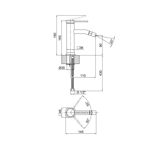 Змішувач для біде Qtap Robin 2060102C