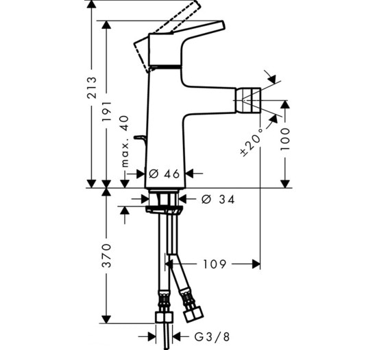 Смеситель Hansgrohe Talis S 100 для биде (72200000)