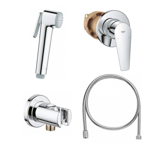 Смеситель скрытого монтажа для биде GROHE Bauedge хром латунь 105мм RU28512002