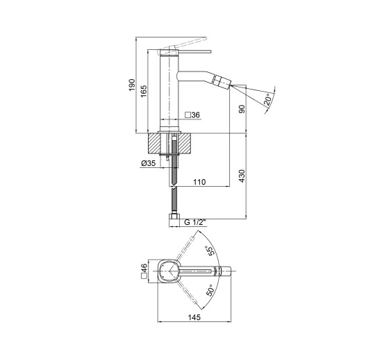 Смеситель для биде Qtap Robin 2060102K