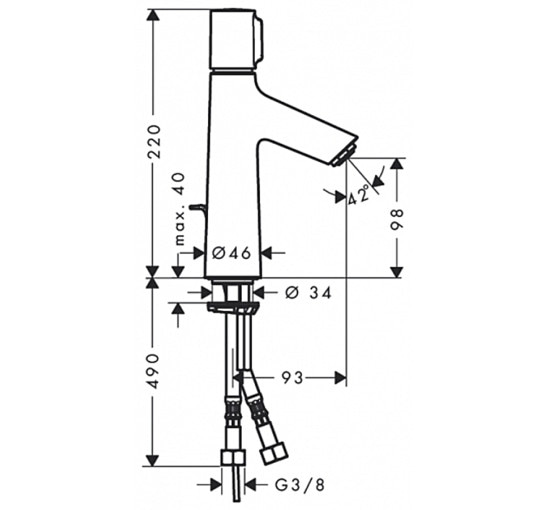 Смеситель Hansgrohe Talis Select S для биде (72202000)