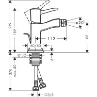 Змішувач Hansgrohe Metropol Classic для біде хромований (31320000)