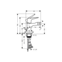 Змішувач для біде Axor Citterio E для біде: ручка Lever 36121000