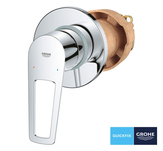 Змішувач прихованого монтажу для гігієнічного душу GROHE QuickFix BauLoop хром латунь 105мм UA202406QF