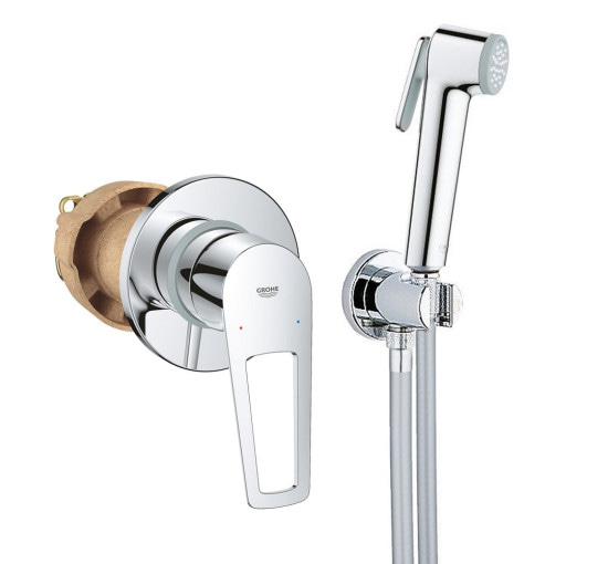 Змішувач прихованого монтажу для гігієнічного душу GROHE QuickFix BauLoop хром латунь 105мм UA202406QF