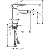 Змішувач Hansgrohe Metropol для біде хромований (32520000)