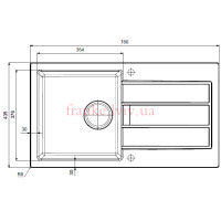 Кухонная мойка Franke Sirius SID 611-78 Slim (114.0497.958) из тектонайта - врезная - оборотная - цвет Белый (2 отверстия)