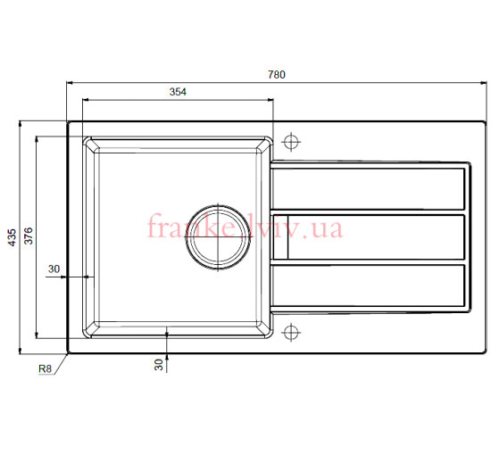 Кухонная мойка Franke Sirius SID 611-78 Slim (114.0497.958) из тектонайта - врезная - оборотная - цвет Белый (2 отверстия)