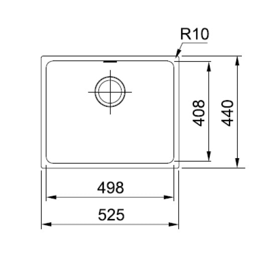 Кухонная мойка Franke SIRIUS SID 110-50 сахара 525x440 (125.0395.607)