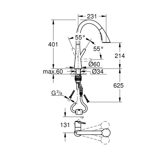 Смеситель для кухни Grohe Zedra 32294002