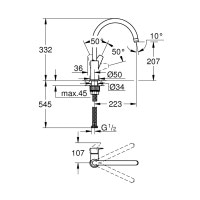 Змішувач для кухні Grohe BauEdge 31233001