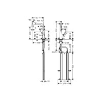 Змішувач Hansgrohe Metris Select 240 2jet кухонний з витяжним виливом Sbox (73817800) Stainless Steel Finish