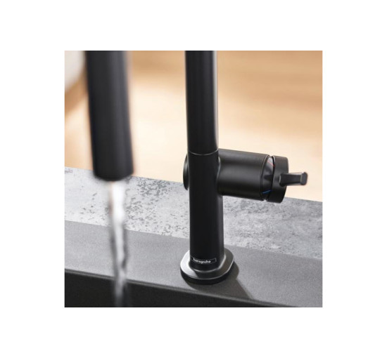 Смеситель Hansgrohe Talis 210 1jet кухонный с вытяжным изливом Sbox Matt Black (72803670)