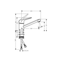 Змішувач Hansgrohe M421-H100 для кухні (71808000)