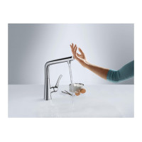 Змішувач Hansgrohe Metris M71 320 1jet кухонний з витяжним виливом Chrome (14821000)