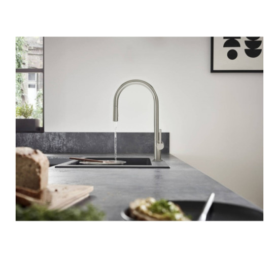 Смеситель Hansgrohe Talis 210 2jet кухонный с вытяжным изливом Sbox (72801800) Stainless Steel