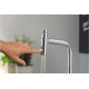 Смеситель Hansgrohe Metris Select 200 кухонный с вытяжным изливом 2Jet на 2 отверстия Sbox Matt Black (73818670)