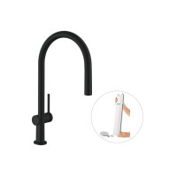 Змішувач Hansgrohe Talis 210 1jet кухонний з витяжним виливом Sbox Matt Black (72803670)