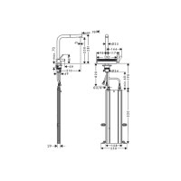 Змішувач Hansgrohe Aquno Select М81 250 2jet кухонний з витяжним виливом Sbox (73830000)