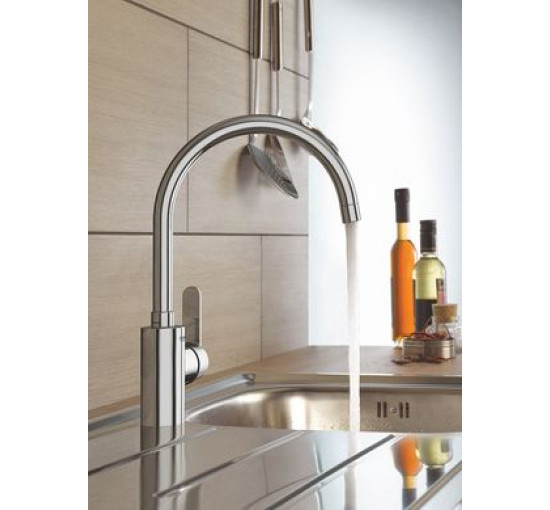 Смеситель для кухни однорычажный GROHE Get хром латунь 31494001
