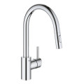 Кран кухонный с выдвижным шлангом GROHE Concetto хром латунь 31483002