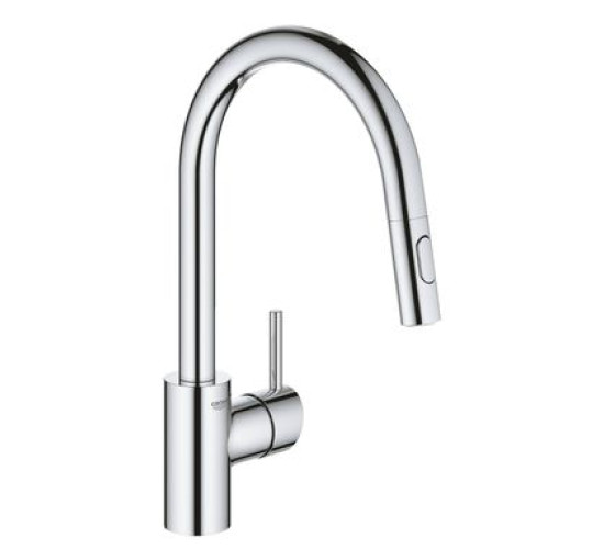 Кран кухонний із висувним шлангом GROHE Concetto хром латунь 31483002