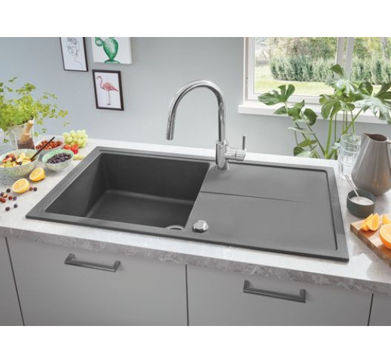 Кран кухонный с выдвижным шлангом GROHE Concetto хром латунь 31483002