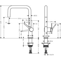 Змішувач hansgrohe Talis M54 для кухонної мийки, хром 72844000