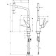 Смеситель hansgrohe Metris Select для кухонной мойки 14884800 под сталь.