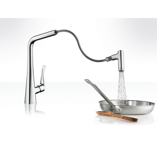 Смеситель hansgrohe Metris для кухонной мойки 14820000 хром