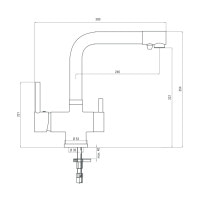 Смеситель для мойки Deante Aster с подключением фильтра для воды (BCA 065M)