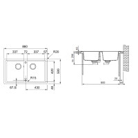 Кухонная мойка Franke BASIS BFG 620 оникс 860x500 (114.0363.940)