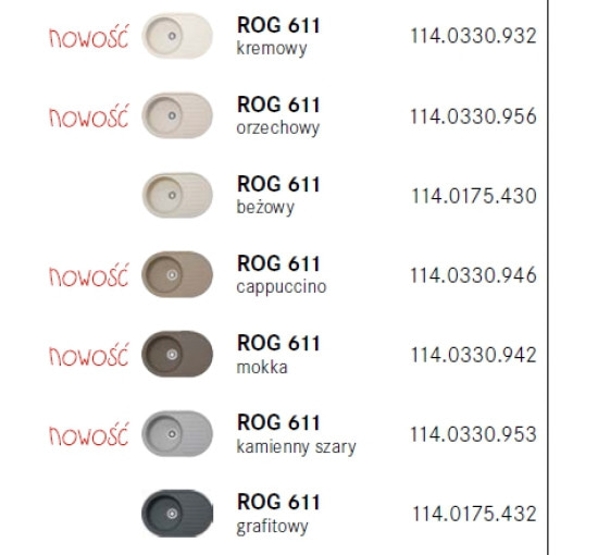Кухонная мойка Franke RONDA ROG 611 шторм 770x500 (114.0381.066)