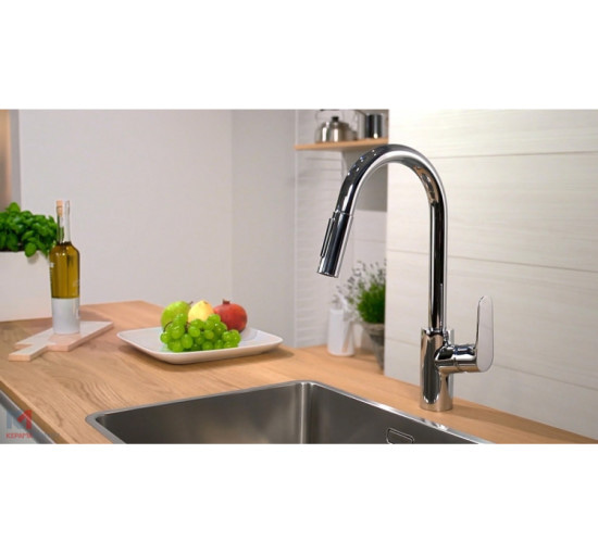 Змішувач Hansgrohe Focus 240 2jet для кухні з висувним виливом (31815000)