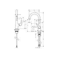 Смеситель Hansgrohe Talis 220 1Jet кухонный Chrome (72814000)